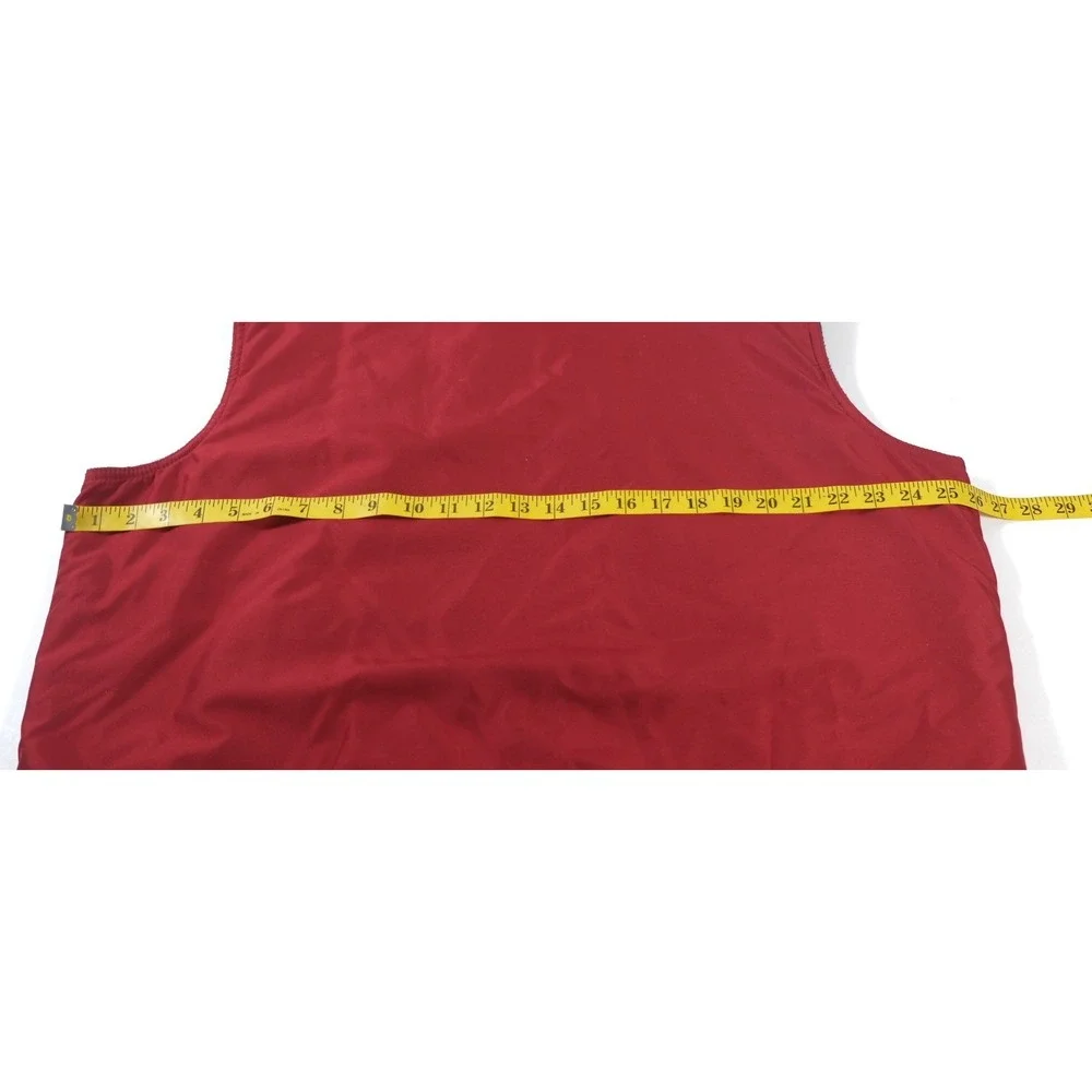 Chaps Vest Mens XL Red Full Zip Fleece Lined Puffer Sleeveless Casual Outdoor